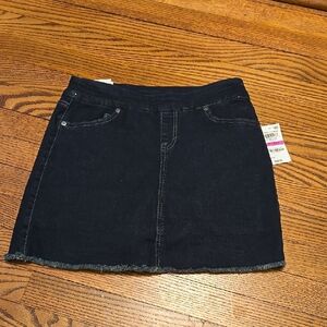 Dark Blue Denim Skort Mid Rise Size PP Petite Petite